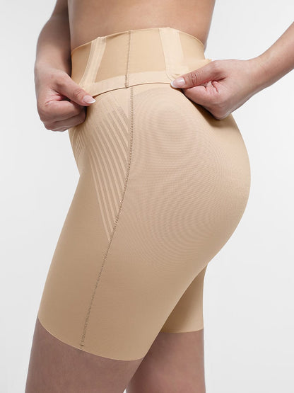 Bragas reductoras de muslos de spandex líquido de cintura alta y aire.