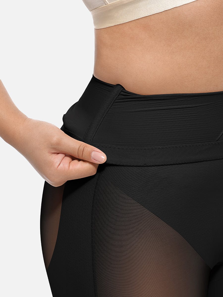 Pantalones cortos moldeadores de cintura alta que realzan los glúteos y adelgazan hasta la mitad del muslo