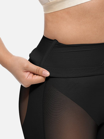Pantalones cortos moldeadores de cintura alta que realzan los glúteos y adelgazan hasta la mitad del muslo