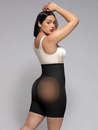 Pantalones cortos moldeadores de cintura alta que realzan los glúteos y adelgazan hasta la mitad del muslo