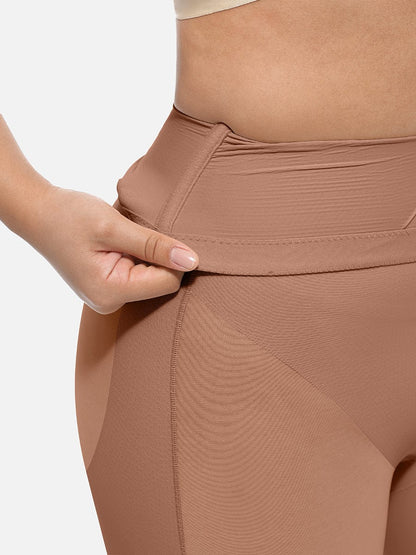 Pantalones cortos moldeadores de cintura alta que realzan los glúteos y adelgazan hasta la mitad del muslo