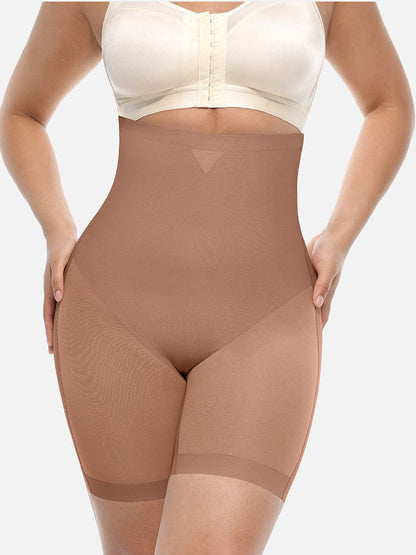 Pantalones cortos moldeadores de cintura alta que realzan los glúteos y adelgazan hasta la mitad del muslo