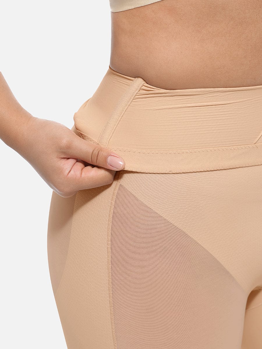 Pantalones cortos moldeadores de cintura alta que realzan los glúteos y adelgazan hasta la mitad del muslo