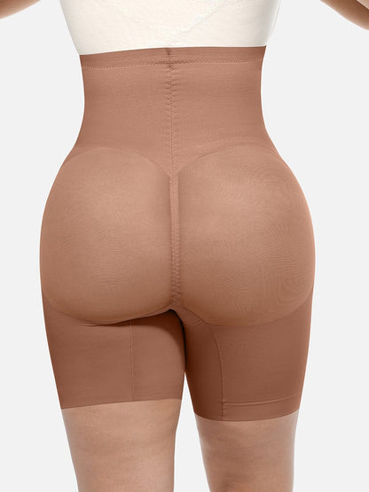 Pantalones cortos moldeadores de cintura alta que realzan los glúteos y adelgazan hasta la mitad del muslo