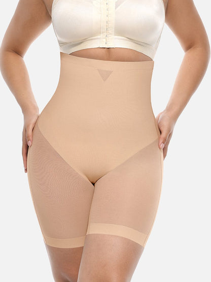 Pantalones cortos moldeadores de cintura alta que realzan los glúteos y adelgazan hasta la mitad del muslo