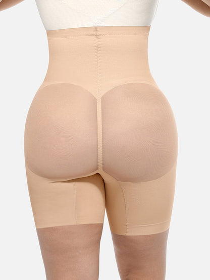 Pantalones cortos moldeadores de cintura alta que realzan los glúteos y adelgazan hasta la mitad del muslo