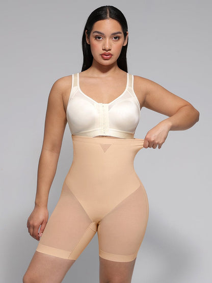Pantalones cortos moldeadores de cintura alta que realzan los glúteos y adelgazan hasta la mitad del muslo