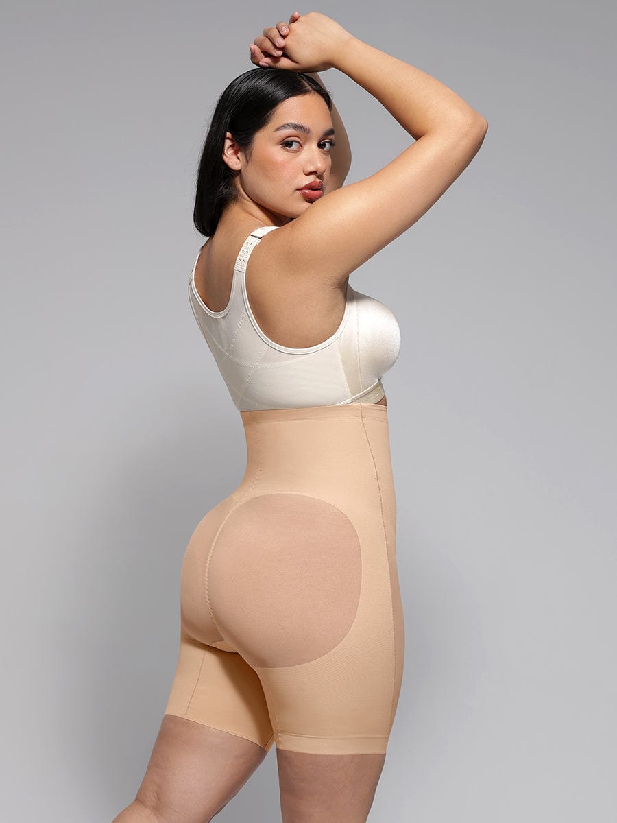 Pantalones cortos moldeadores de cintura alta que realzan los glúteos y adelgazan hasta la mitad del muslo