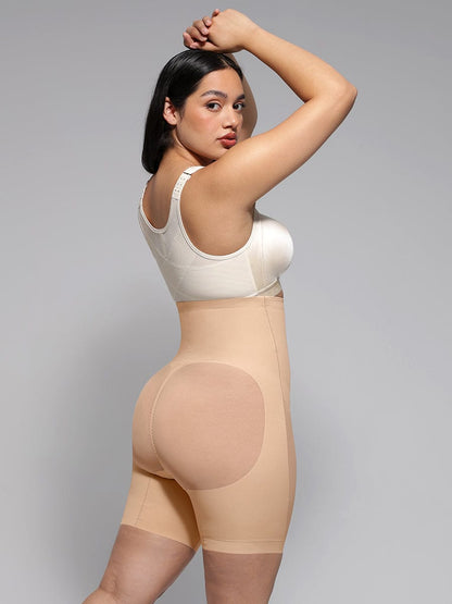 Pantalones cortos moldeadores de cintura alta que realzan los glúteos y adelgazan hasta la mitad del muslo