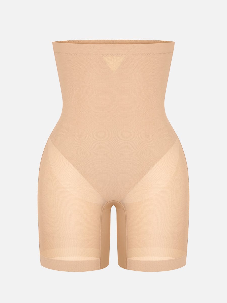 Pantalones cortos moldeadores de cintura alta que realzan los glúteos y adelgazan hasta la mitad del muslo