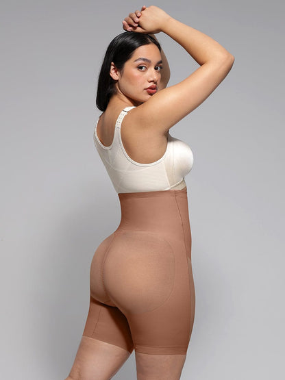 Pantalones cortos moldeadores de cintura alta que realzan los glúteos y adelgazan hasta la mitad del muslo