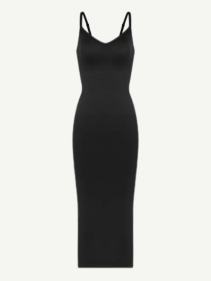 🌿Vestido moldeador sin costuras con tirantes finos y escote en V ecológico 🌿
