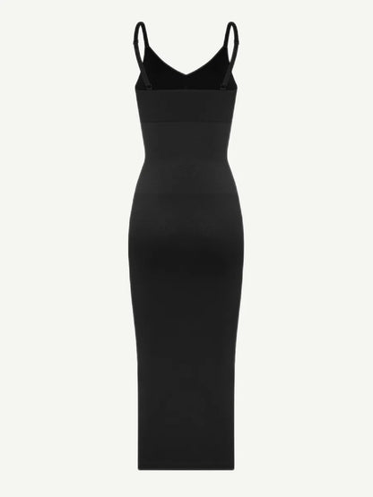 🌿Vestido moldeador sin costuras con tirantes finos y escote en V ecológico 🌿