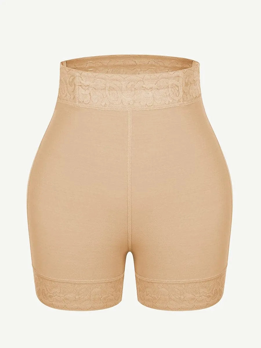 Braguita de encaje de talle alto realza glúteos . Moldea curvas.