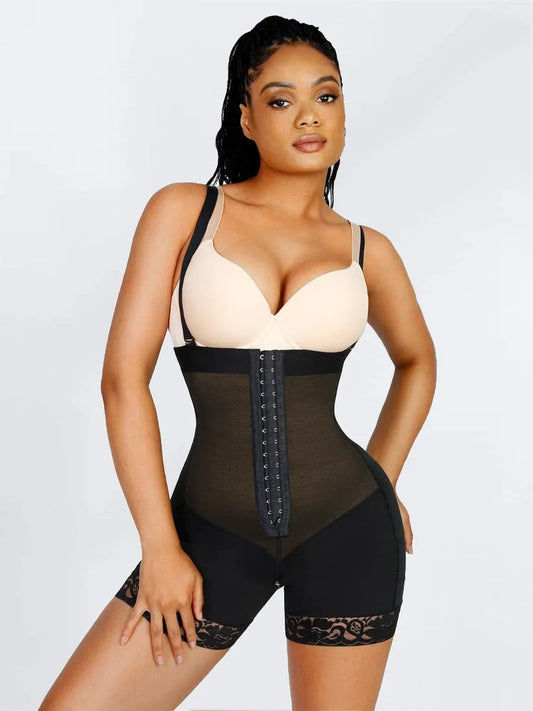 Sexy Lace Firm Compression Latex Buttock Lifting Shapewear
