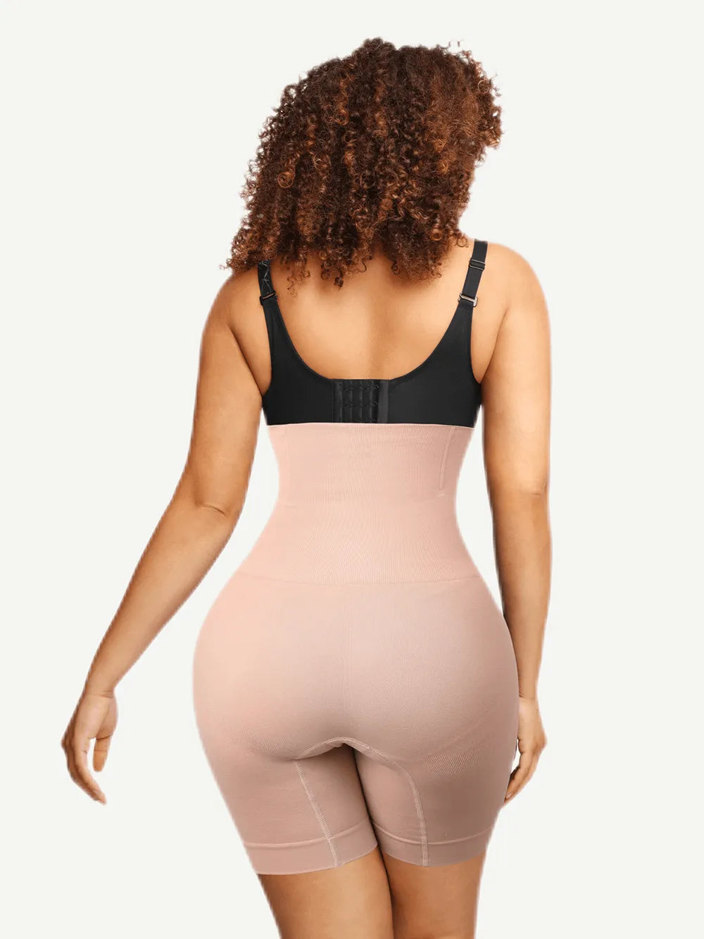 Shorts moldeadores sin costuras de doble capa con panel abdominal y 4 varillas de acero