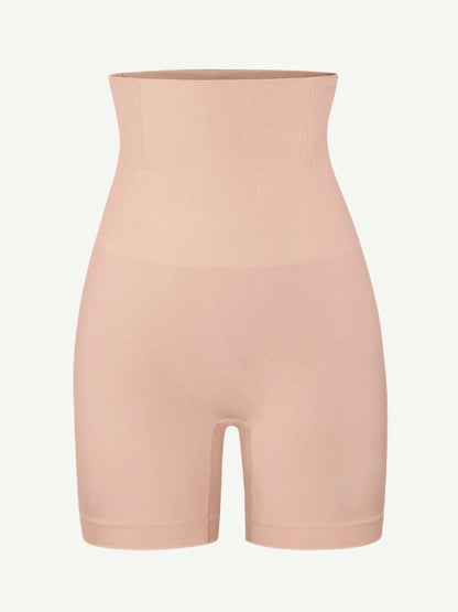 Shorts moldeadores sin costuras de doble capa con panel abdominal y 4 varillas de acero