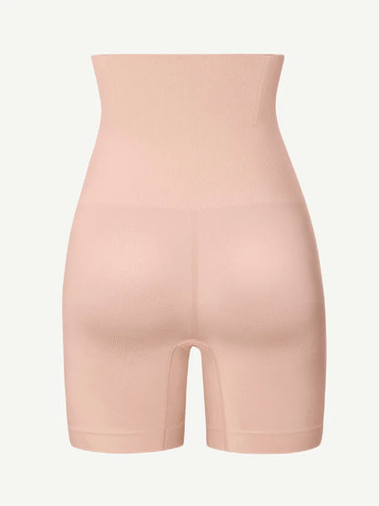 Shorts moldeadores sin costuras de doble capa con panel abdominal y 4 varillas de acero