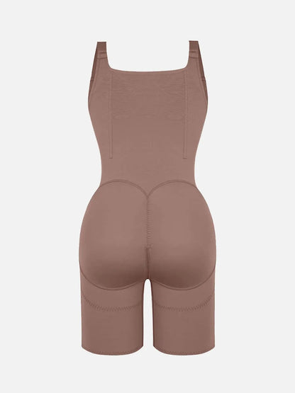 Faja postoperatoria en forma de U con soporte para busto, dos varillas de acero, control de cintura y abdomen