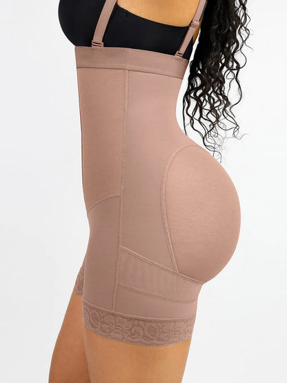 Sexy Lace Firm Compression Latex Buttock Lifting Shapewear