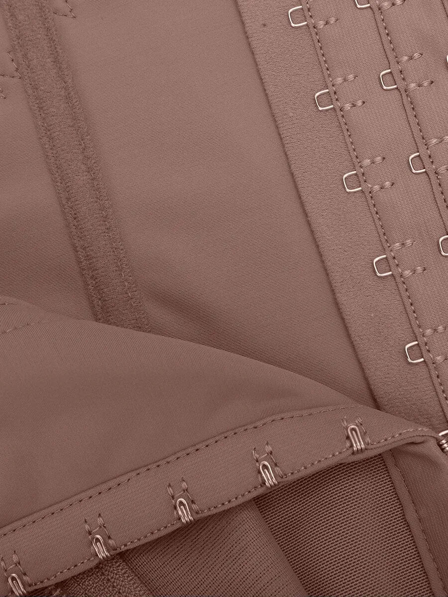 Faja postoperatoria en forma de U con soporte para busto, dos varillas de acero, control de cintura y abdomen