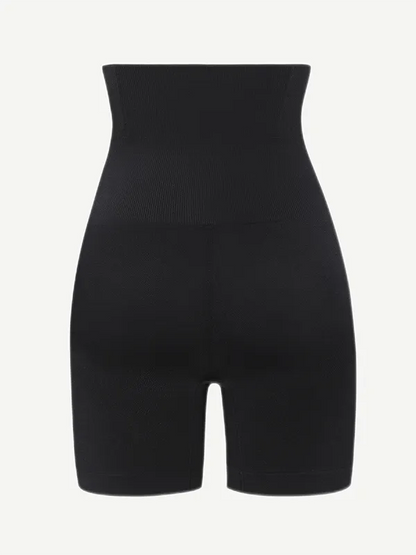 Shorts moldeadores sin costuras de doble capa con panel abdominal y 4 varillas de acero
