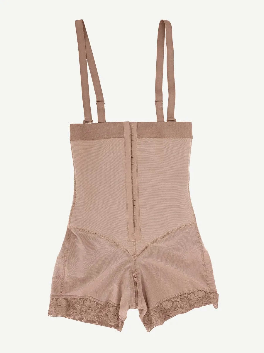 Sexy Lace Firm Compression Latex Buttock Lifting Shapewear