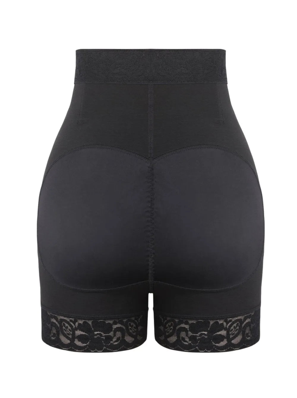 Shorts levanta glúteos con cremallera frontal, cintura alta, que realzan las curvas