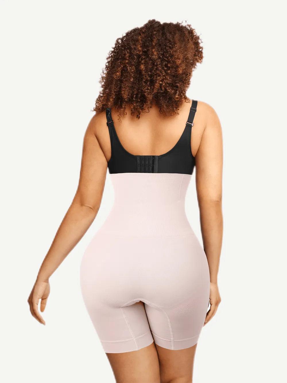 Shorts moldeadores sin costuras de doble capa con panel abdominal y 4 varillas de acero