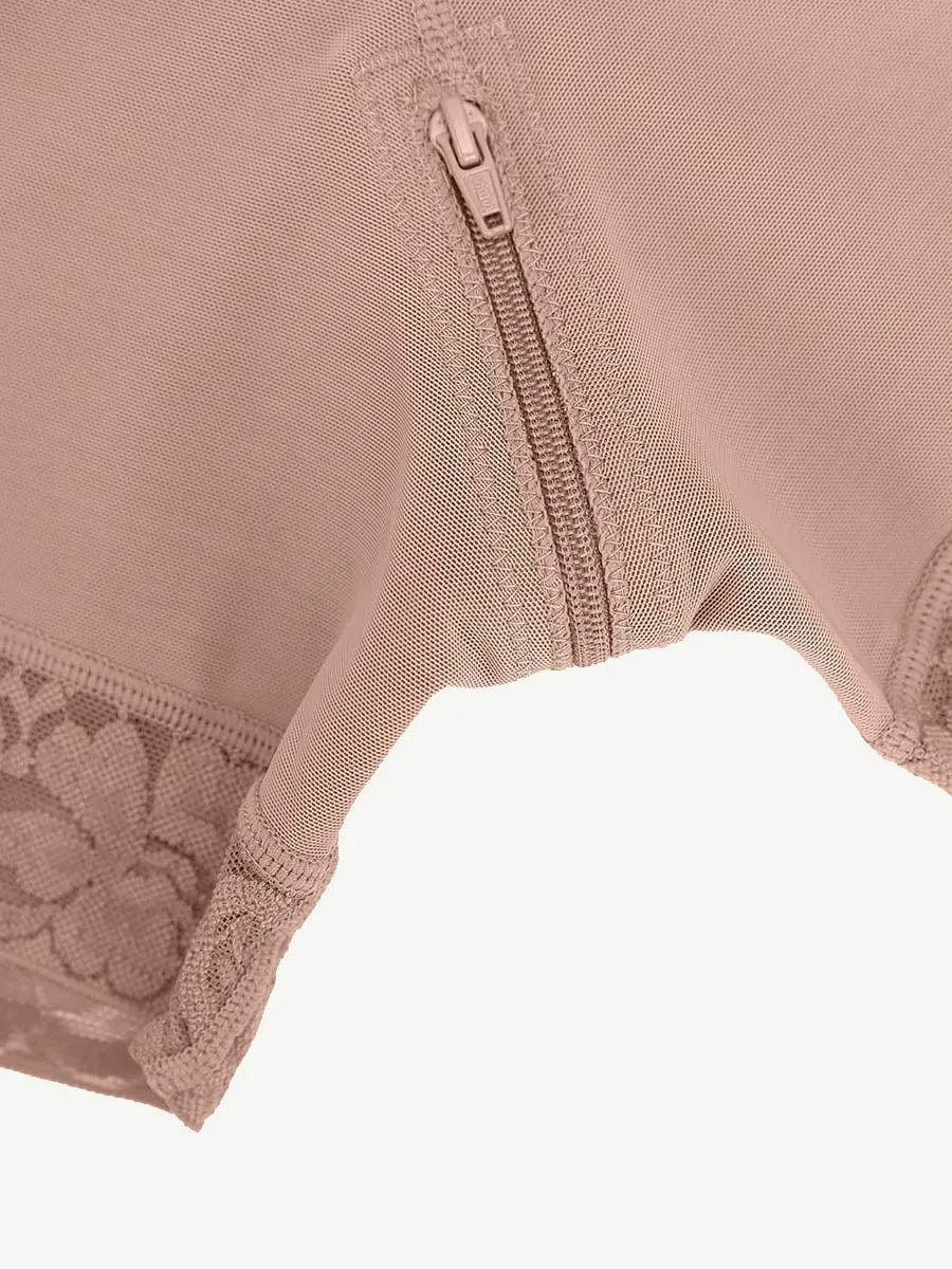 Sexy Lace Firm Compression Latex Buttock Lifting Shapewear