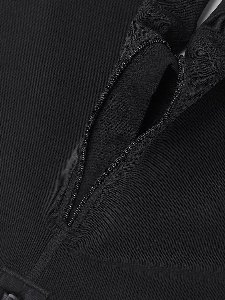 Faja postoperatoria en forma de U con soporte para busto, dos varillas de acero, control de cintura y abdomen