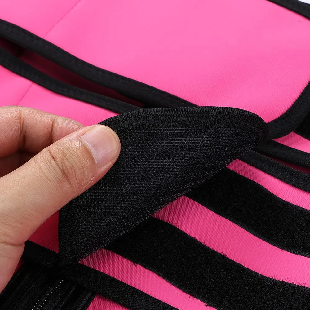 Faja reductora de cintura de látex  de talla grandecon cremallera y cinturón ajustable