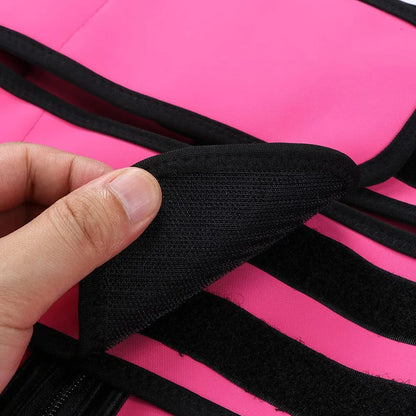 Faja reductora de cintura de látex  de talla grandecon cremallera y cinturón ajustable