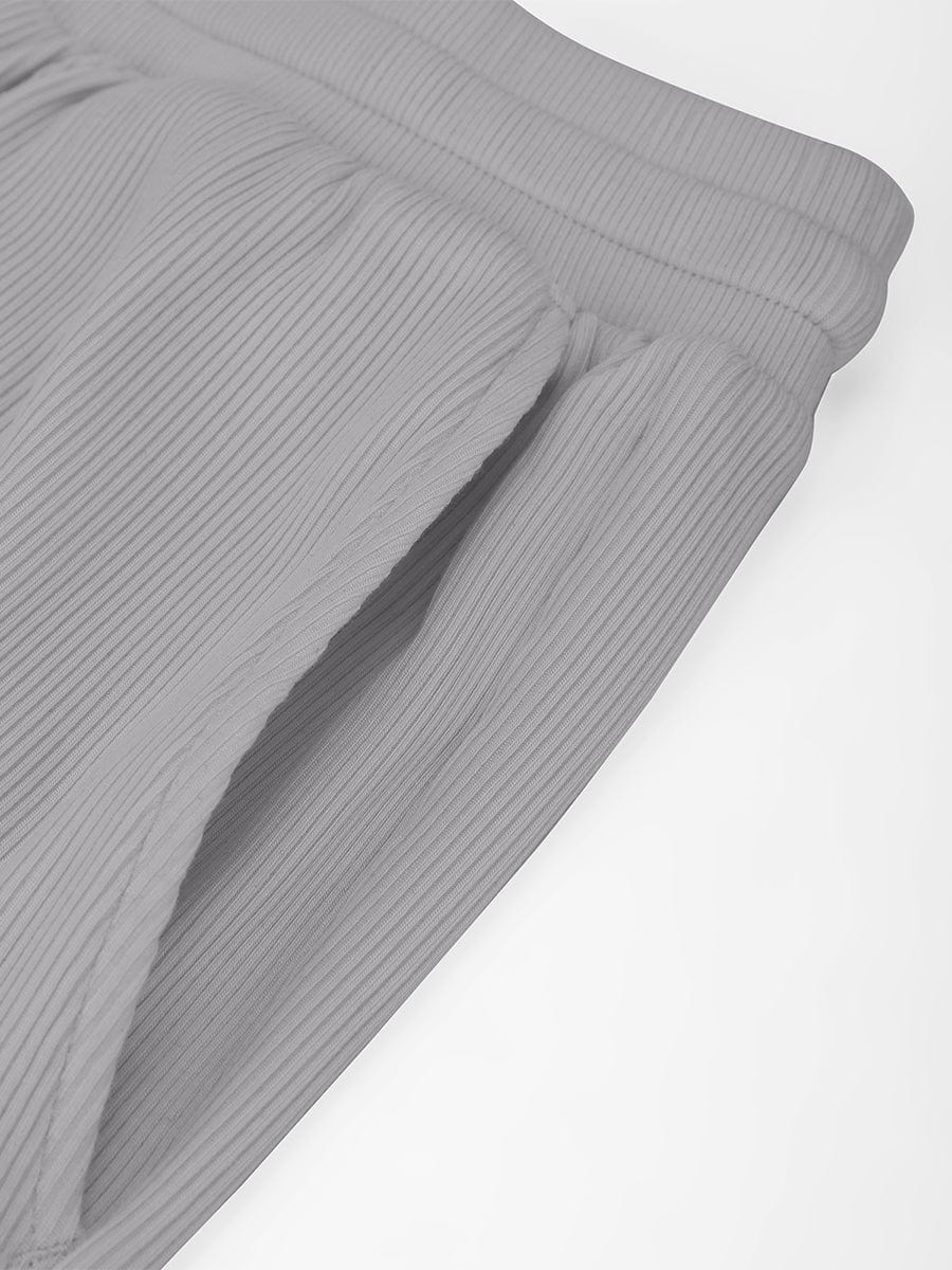 Pantalones de salón anchos de rayón acanalado