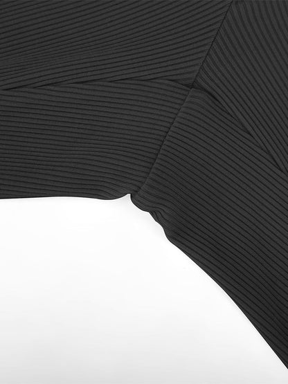 Pantalones de salón anchos de rayón acanalado