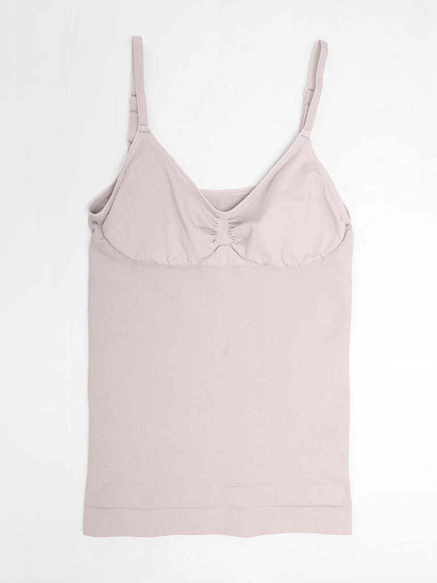 Camiseta sin mangas moldeadora de cintura y abdomen con soporte de busto sin costuras