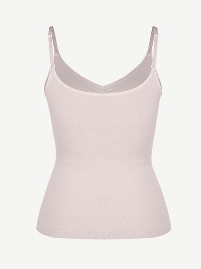 Camiseta sin mangas moldeadora de cintura y abdomen con soporte de busto sin costuras