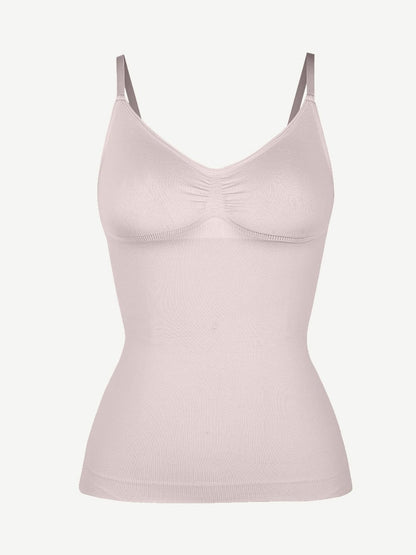 Camiseta sin mangas moldeadora de cintura y abdomen con soporte de busto sin costuras
