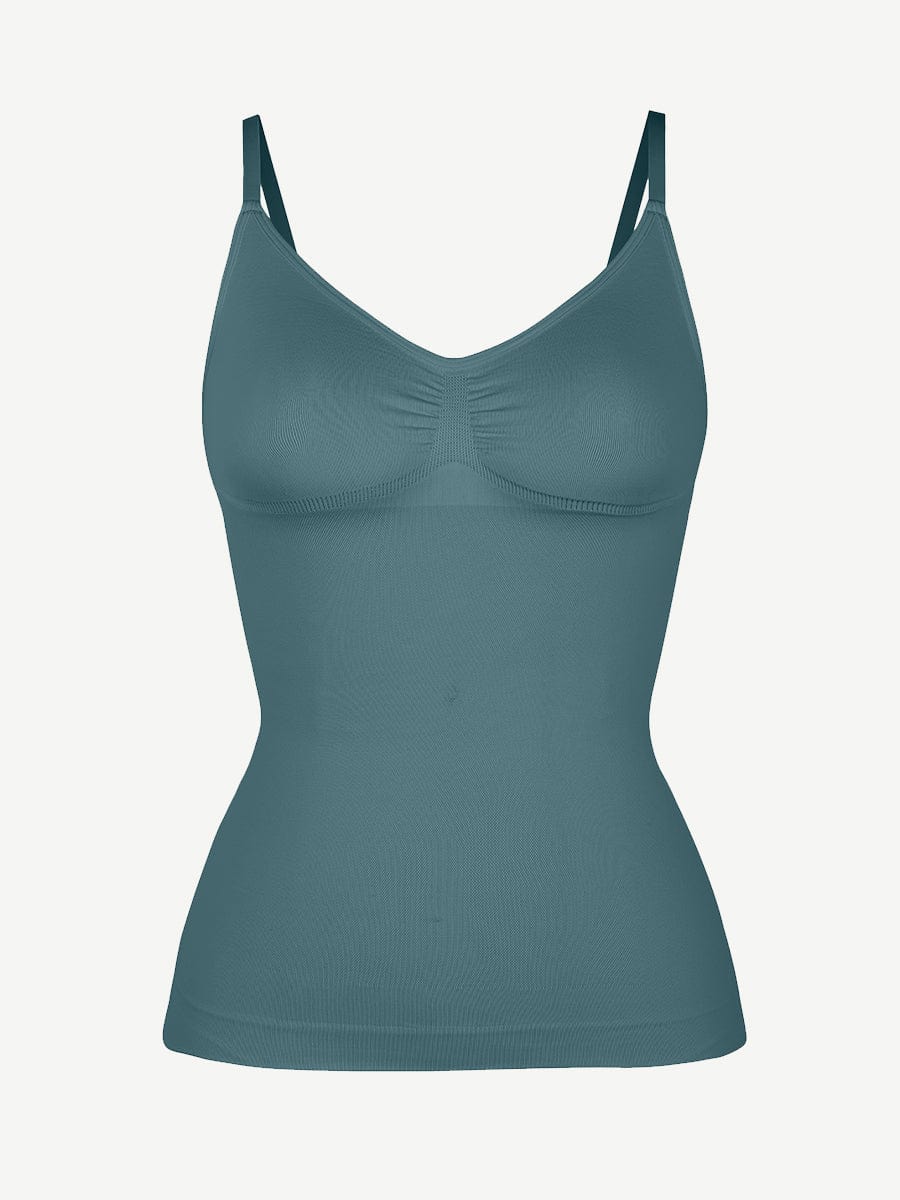 Camiseta sin mangas moldeadora de cintura y abdomen con soporte de busto sin costuras