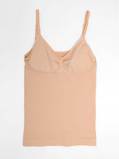 Camiseta sin mangas moldeadora de cintura y abdomen con soporte de busto sin costuras