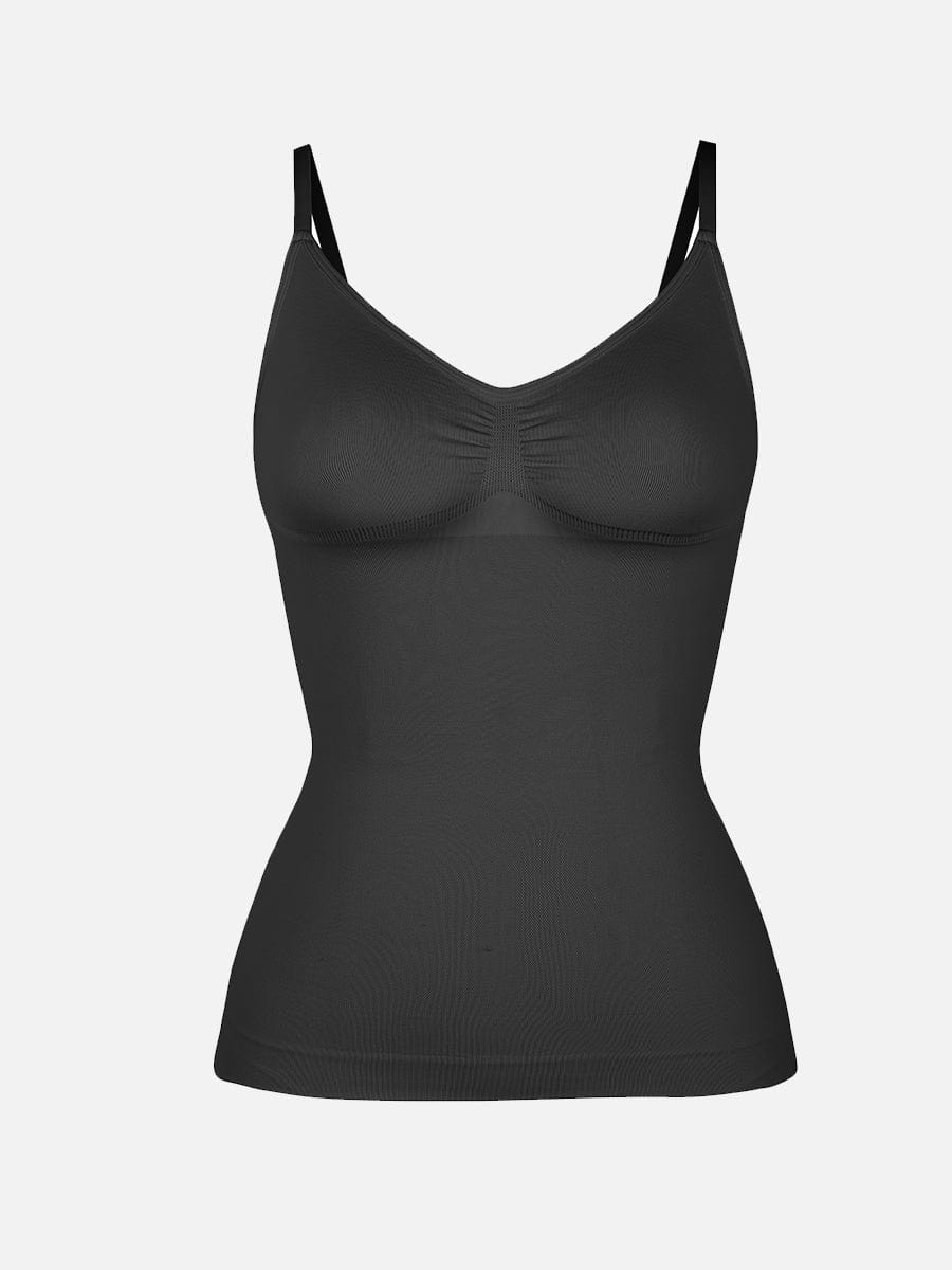 Camiseta sin mangas moldeadora de cintura y abdomen con soporte de busto sin costuras