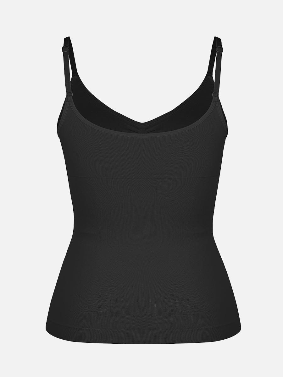 Camiseta sin mangas moldeadora de cintura y abdomen con soporte de busto sin costuras