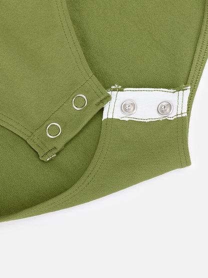 Body de control de cintura y busto con cuello de diamante sin costuras