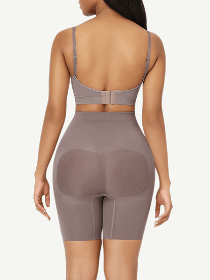 pantalones cortos moldeadores de cintura alta sin costuras para realzar los glúteos.