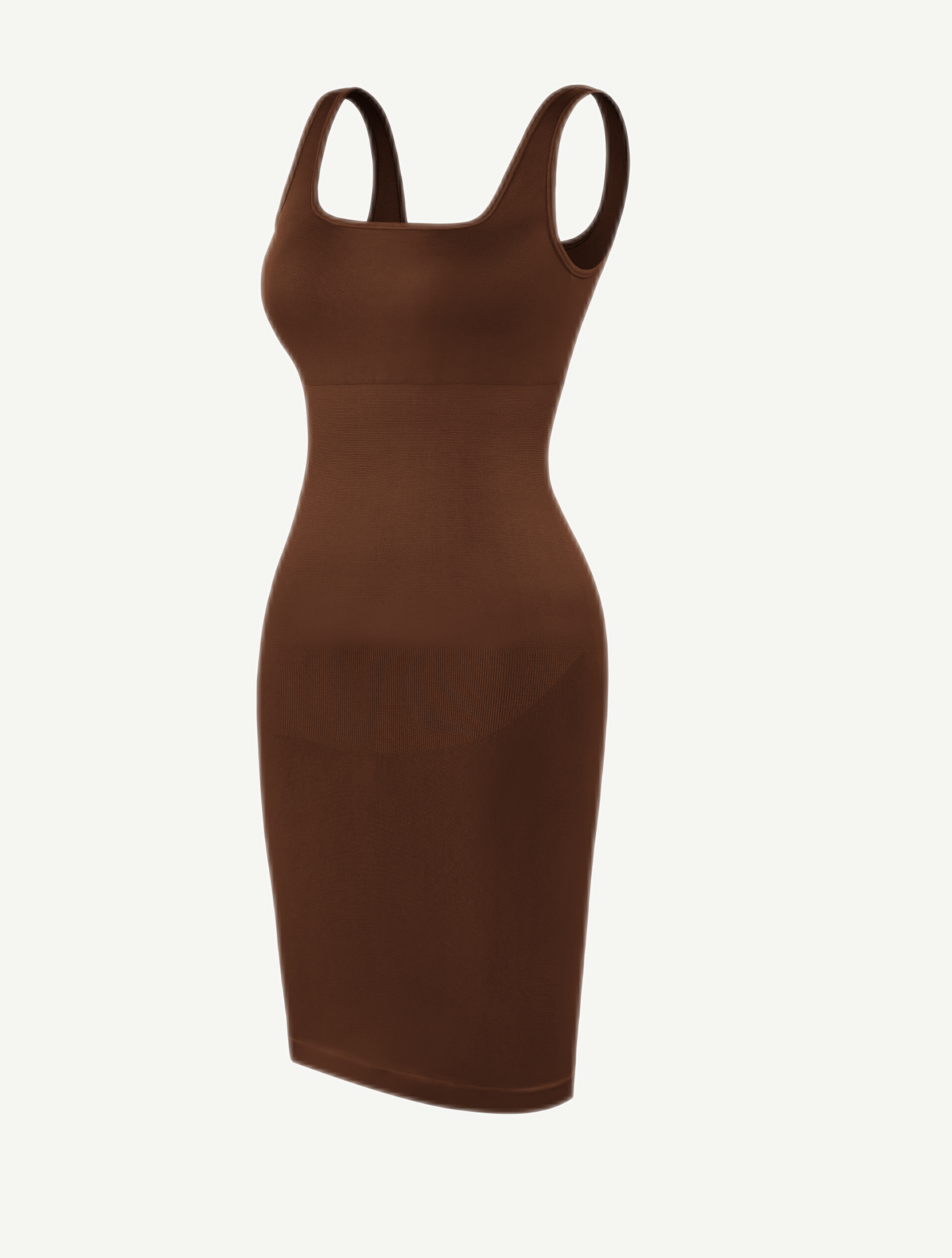 Vestido moldeador de escote cuadrado ecológico sin costuras