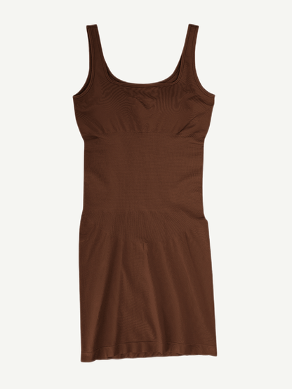 Vestido moldeador de escote cuadrado ecológico sin costuras