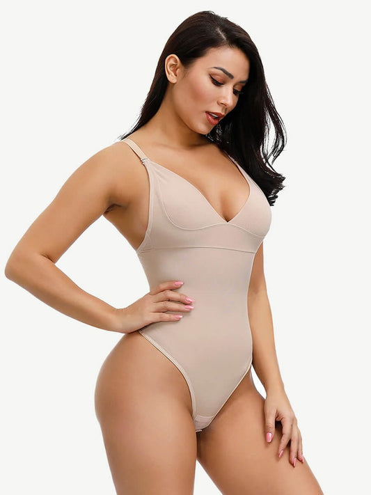 Moldeador de cuerpo completo, transpirable, sexy, con correa ajustable, color sólido