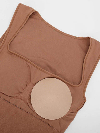 🌿 Falda larga con tirantes finos, ecológica, sin costuras, con control de cintura de 360°
