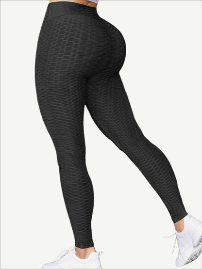 Leggings de yoga de color liso para mujer, transpirables, suaves y de cintura alta, deportivos