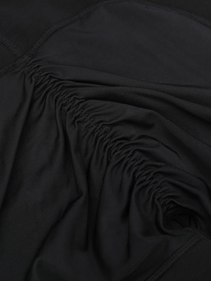 Pantalones cortos postoperatorios de cintura alta hasta la rodilla, elásticos y sexys.